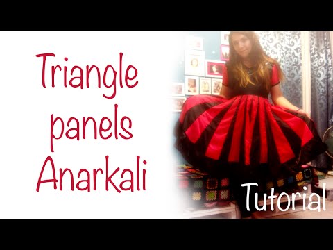 &amp;hearts; Triangle panels Anarkali ☁ Tutorial