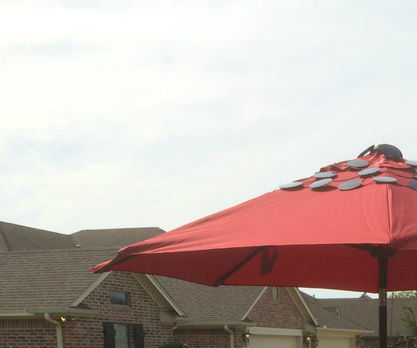 DIY Patio Umbrella Solar Charging Station