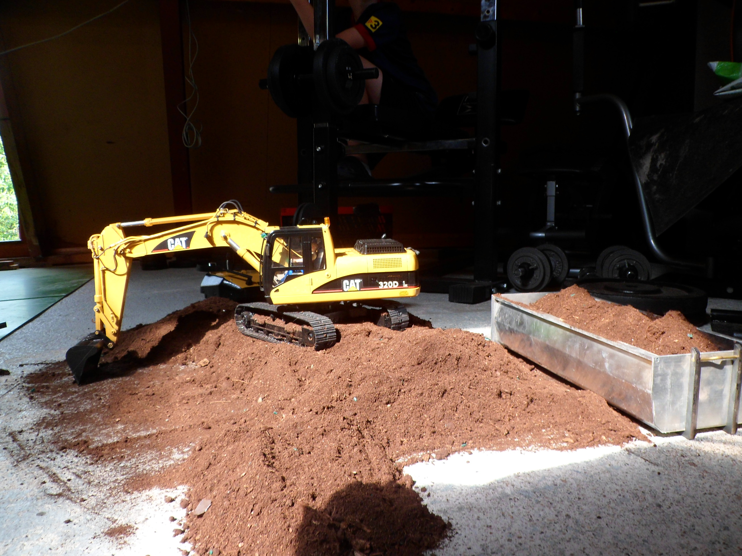 Remote controlled excavator