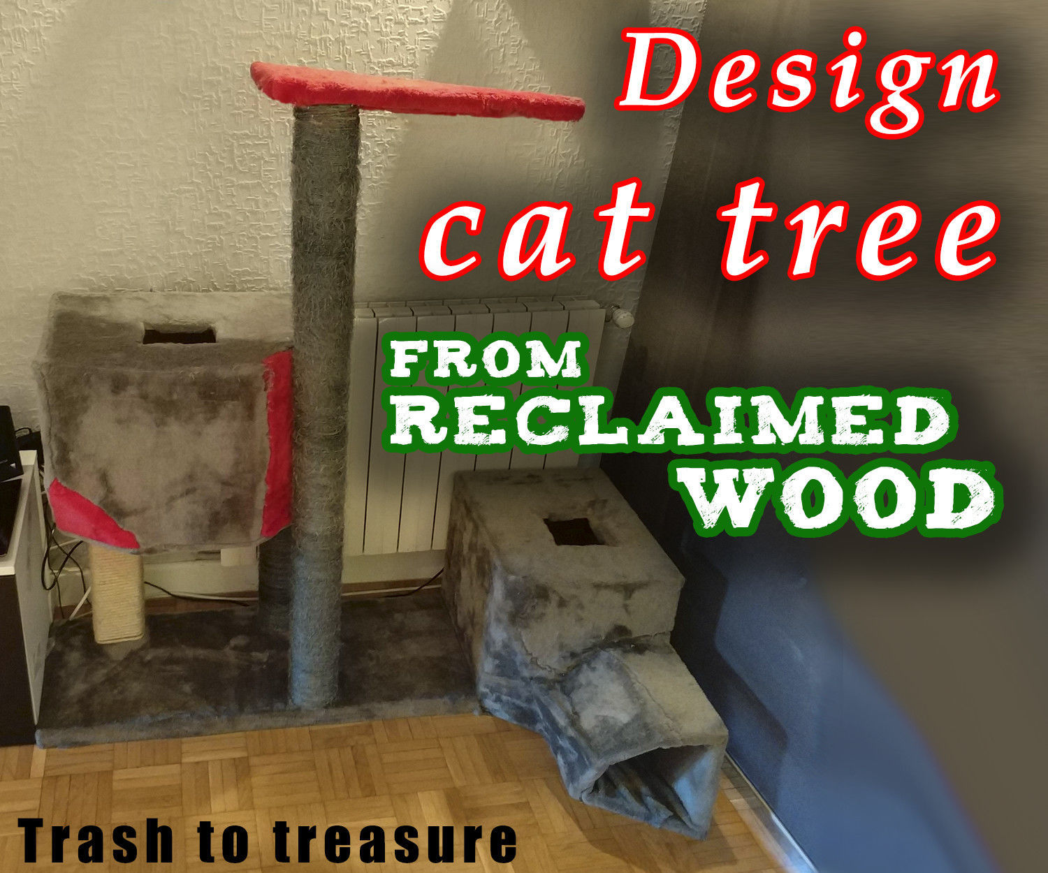 Reclaimed Wood DIY Design Cat Tree