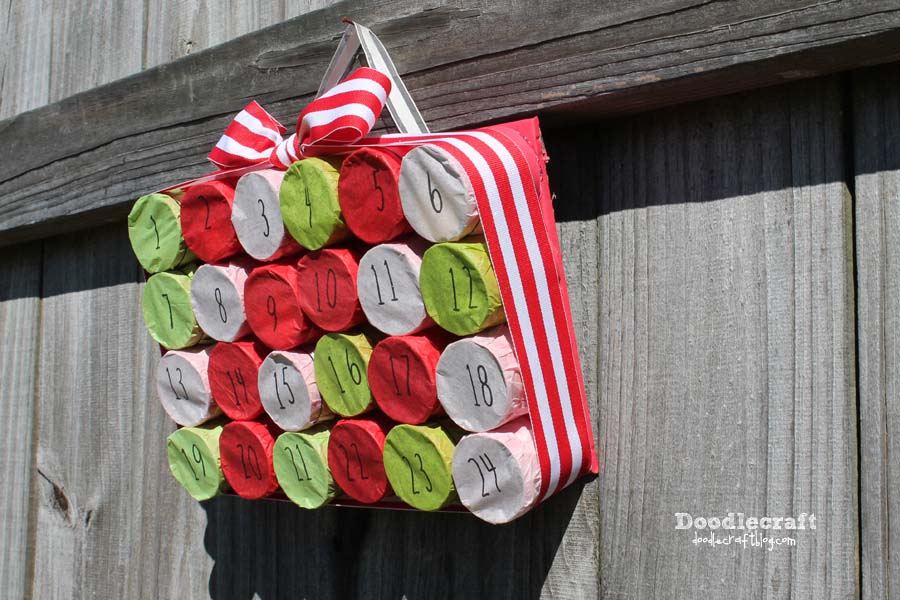 toilet paper roll upcycle craft advent christmas countdown calendar 24 days punch box poke treats (6).JPG