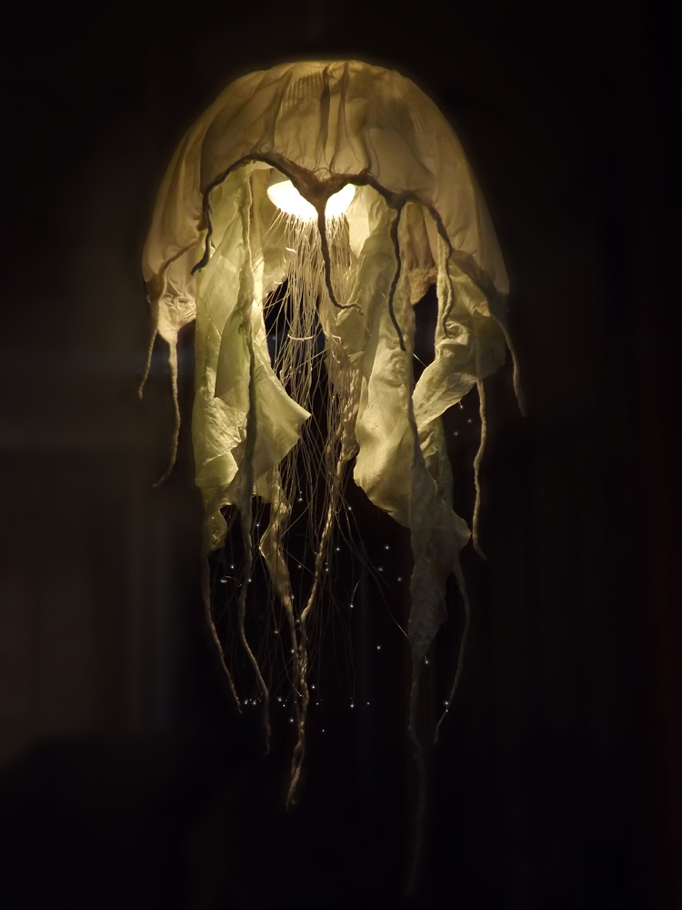 DIY Fiber Optic Jellyfish Chandelier