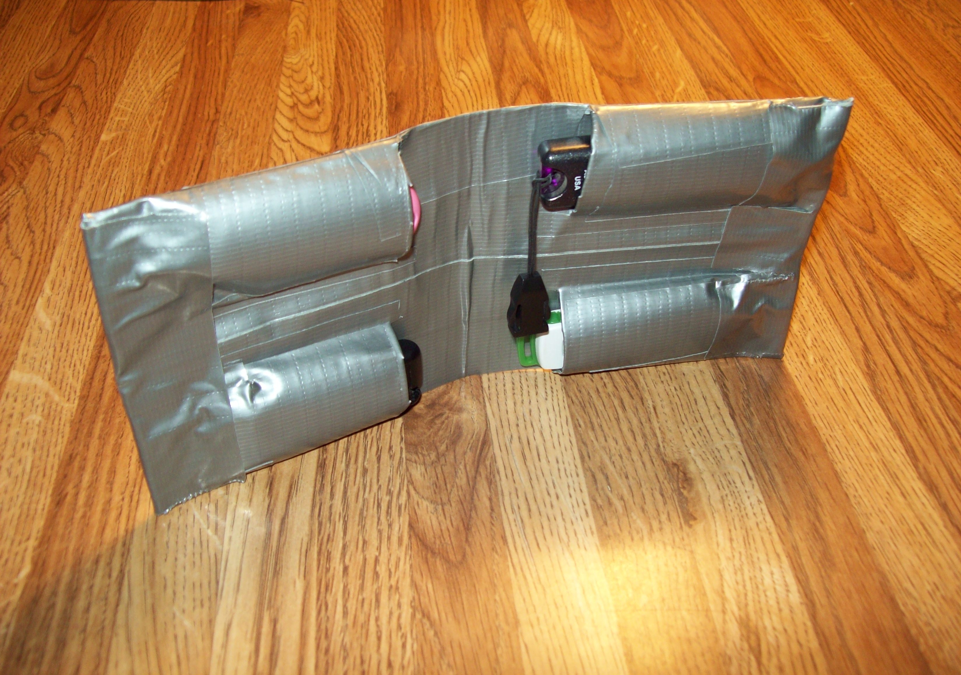 Duct tape usb stick/thumb drive  holder/wallet
