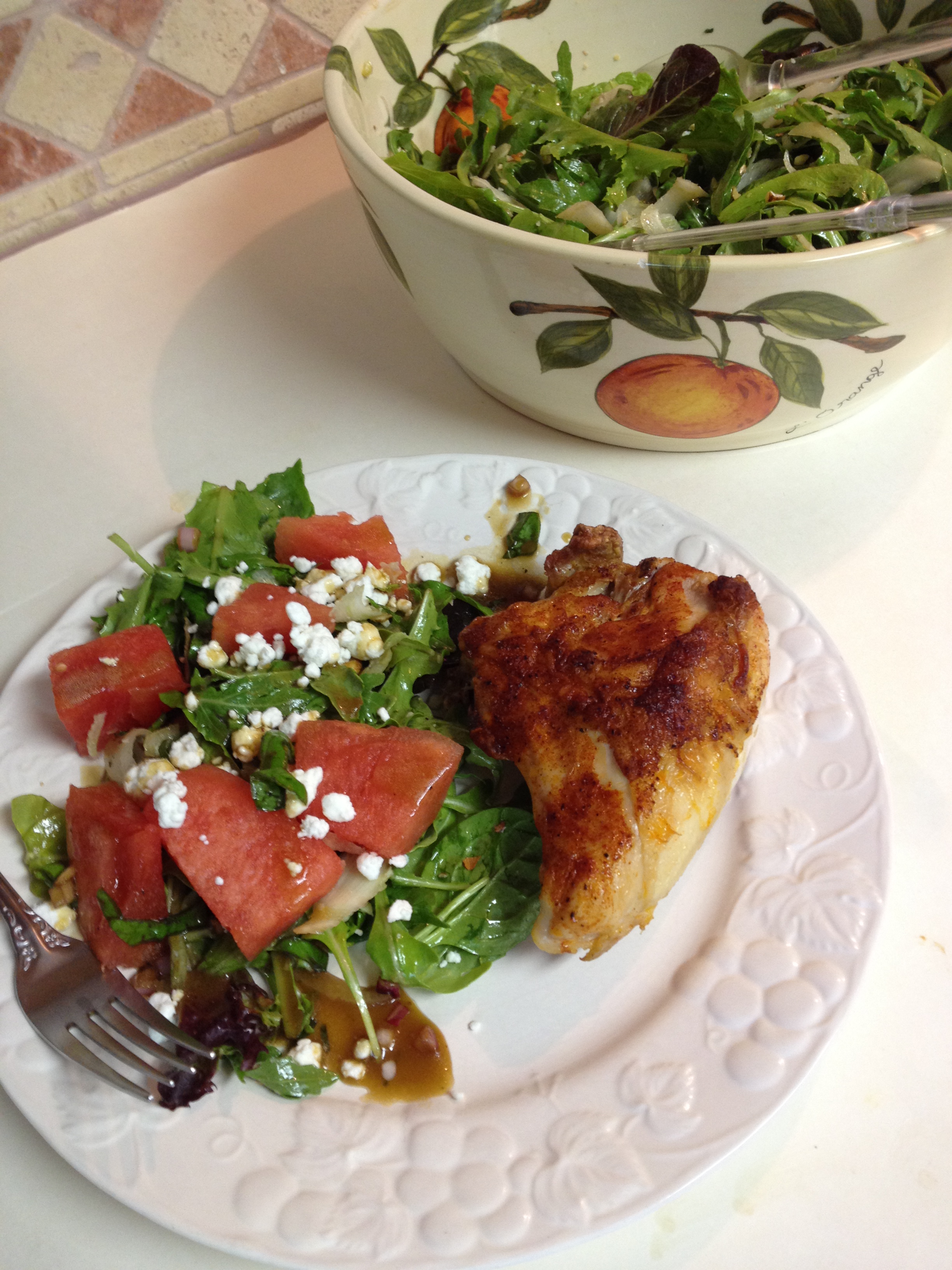 Watermelon Goat Cheese Salad