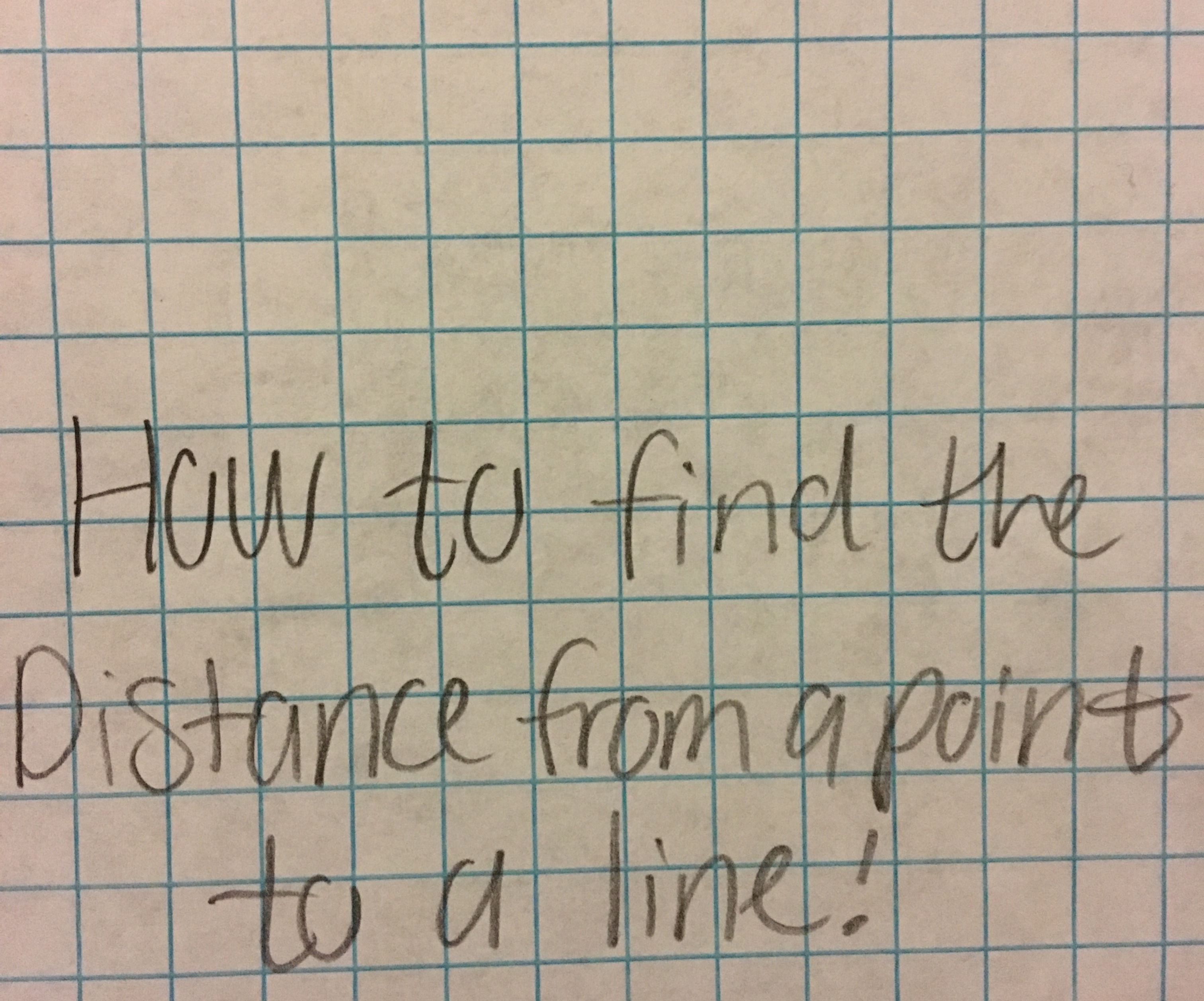 How to Find the Distance From a Point to a Line 