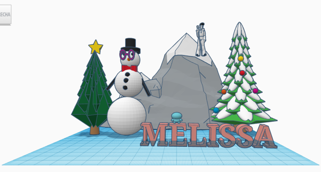 Muñeco Nieve En 3D 