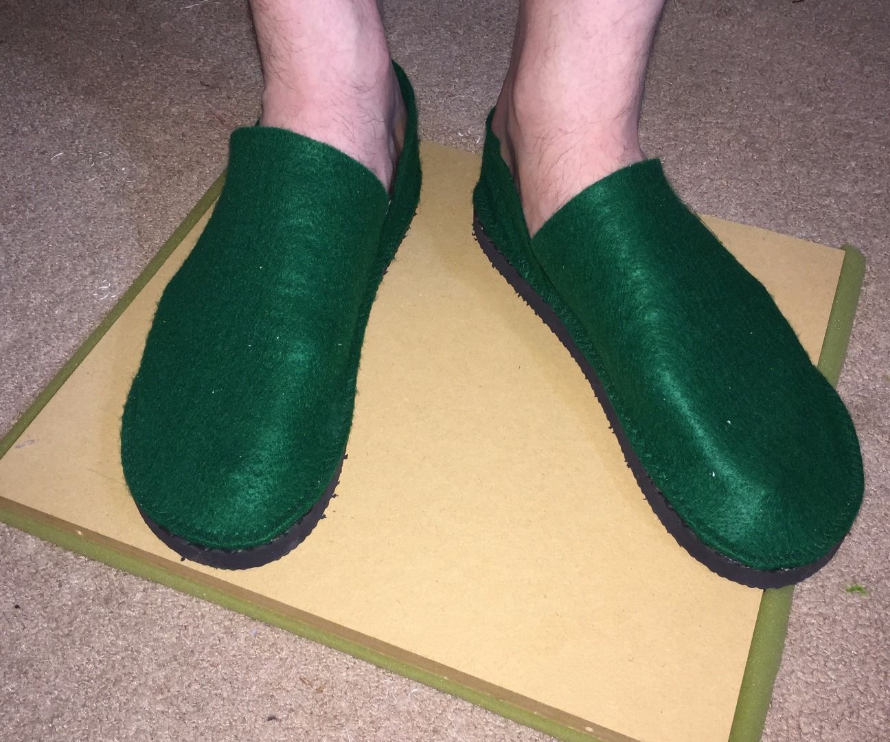 Felt Costume Shoes With Heavy Sole