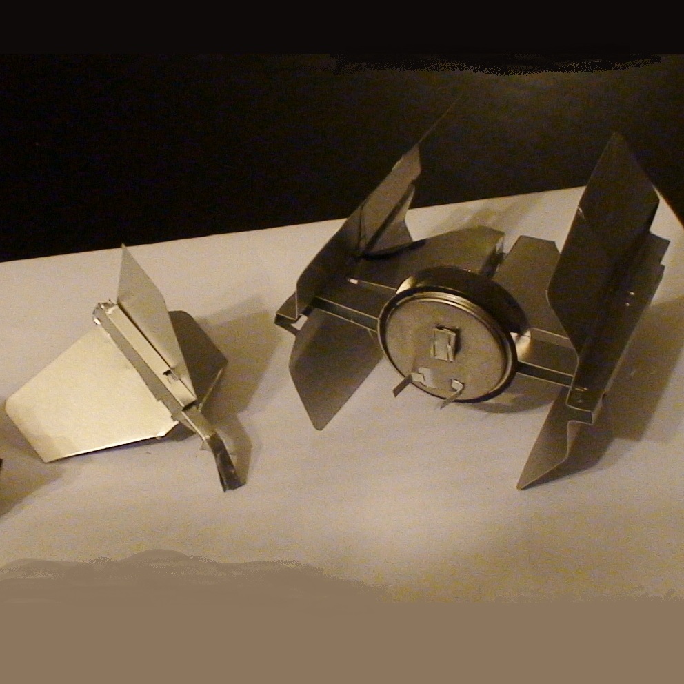 Darth Vader's TIE Advanced X1 made from Floppy Disks!
