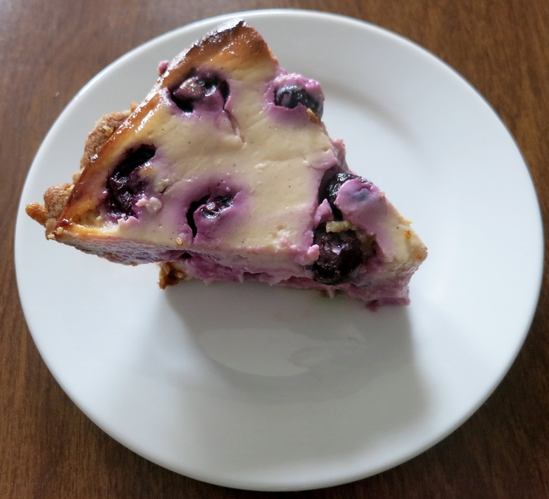 Blueberry yogurt pie