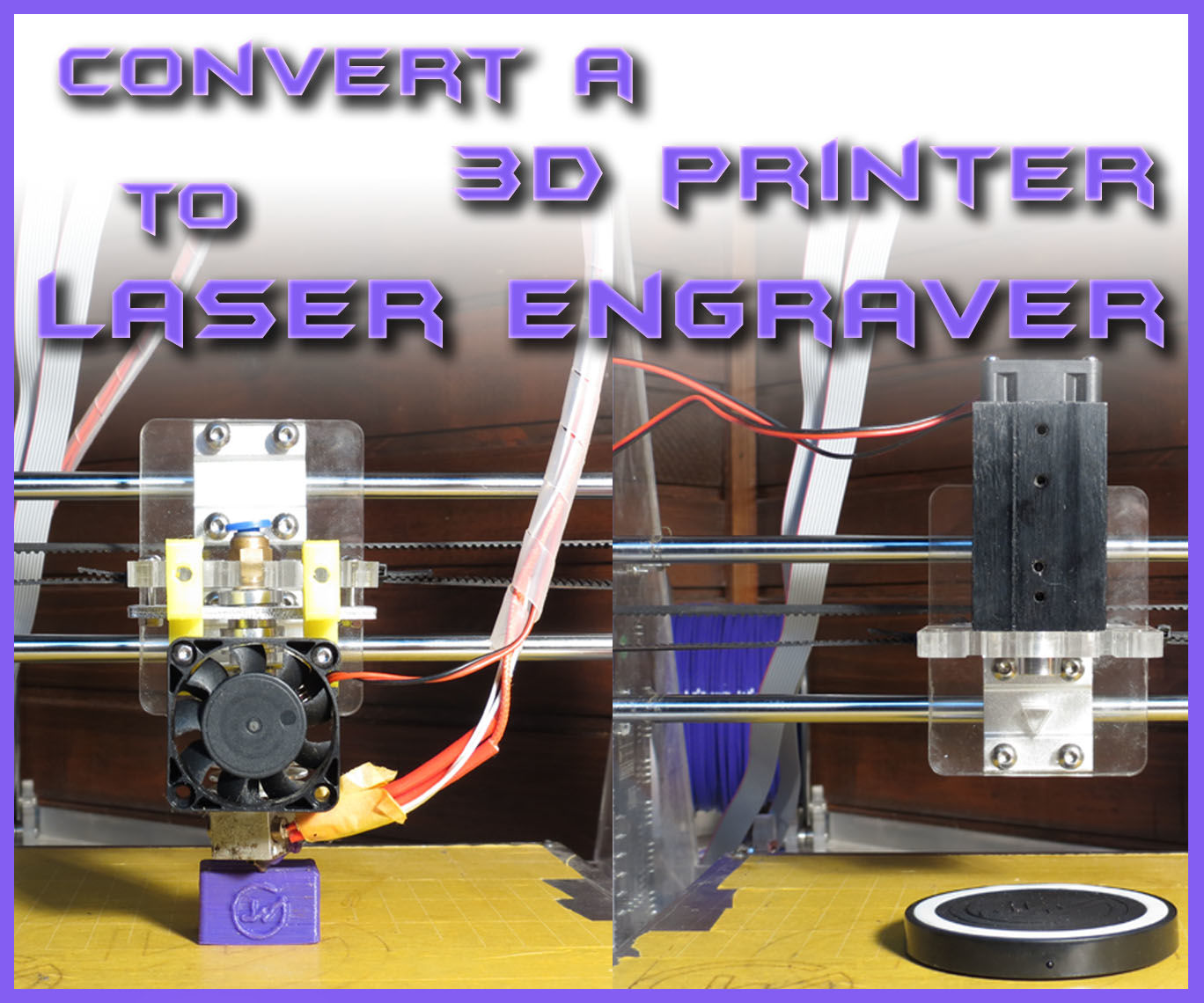 Convert a 3D PRINTER to LASER ENGRAVER | Under 40$ 