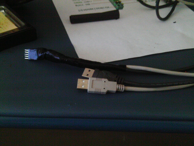 how to make a 9 pin male usb to dual usb cable