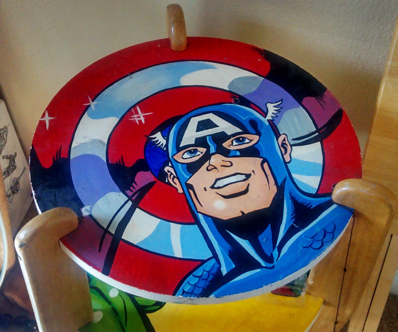 Cool Marvel Heroes Painted Kids Table