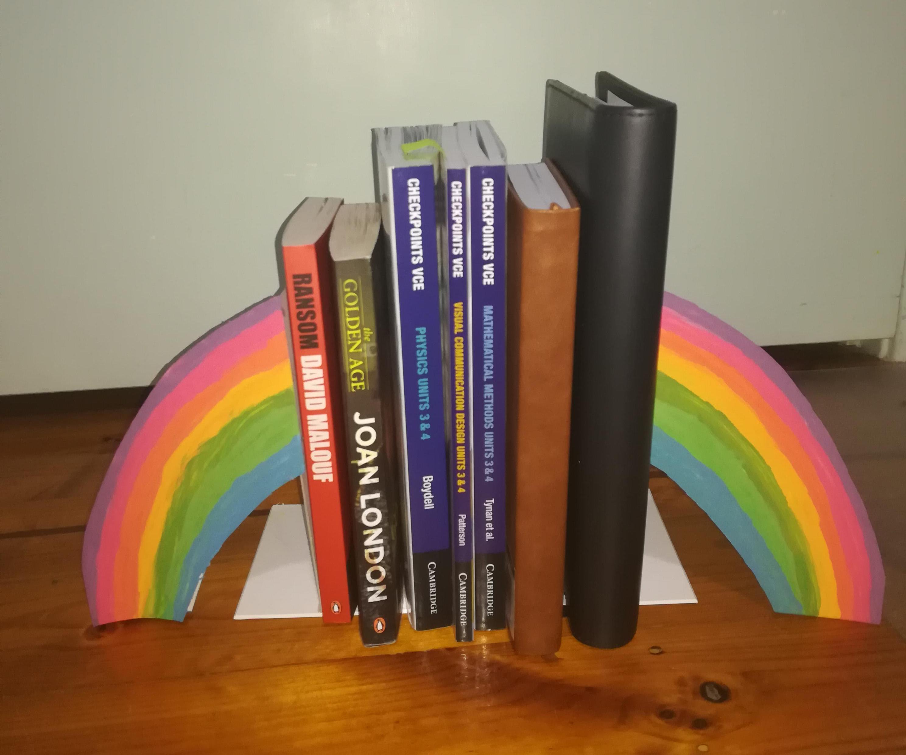 DIY Rainbow Bookends 
