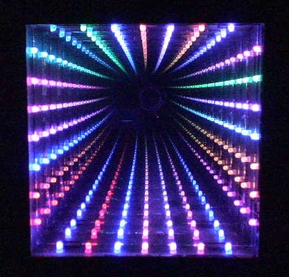 LED Infinity Mirror, 32 LEDs, Selectable Patterns, Quality Frame