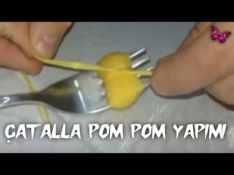 &amp;Ccedil;atalla pon pon yapımı / How to make pom poms ( DIY )