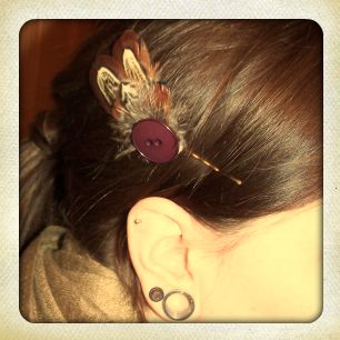 Bohemian Button Hair Pin