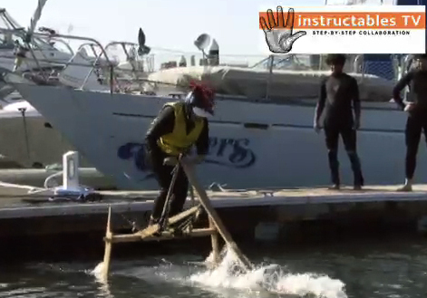 DIY Human Powered Wooden Hydrofoil  - The "Hydrothopter"