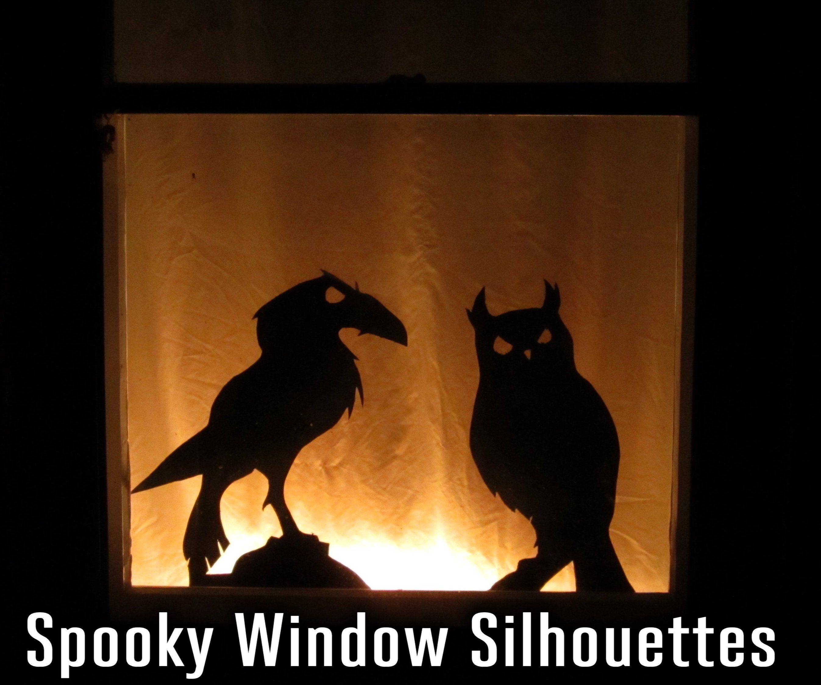 Spooky Window Silhouettes With Follow-Me Eyes