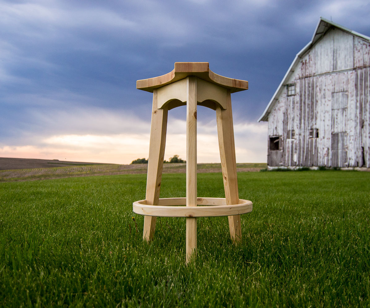 Modern Shop Stool From Two 2×4s