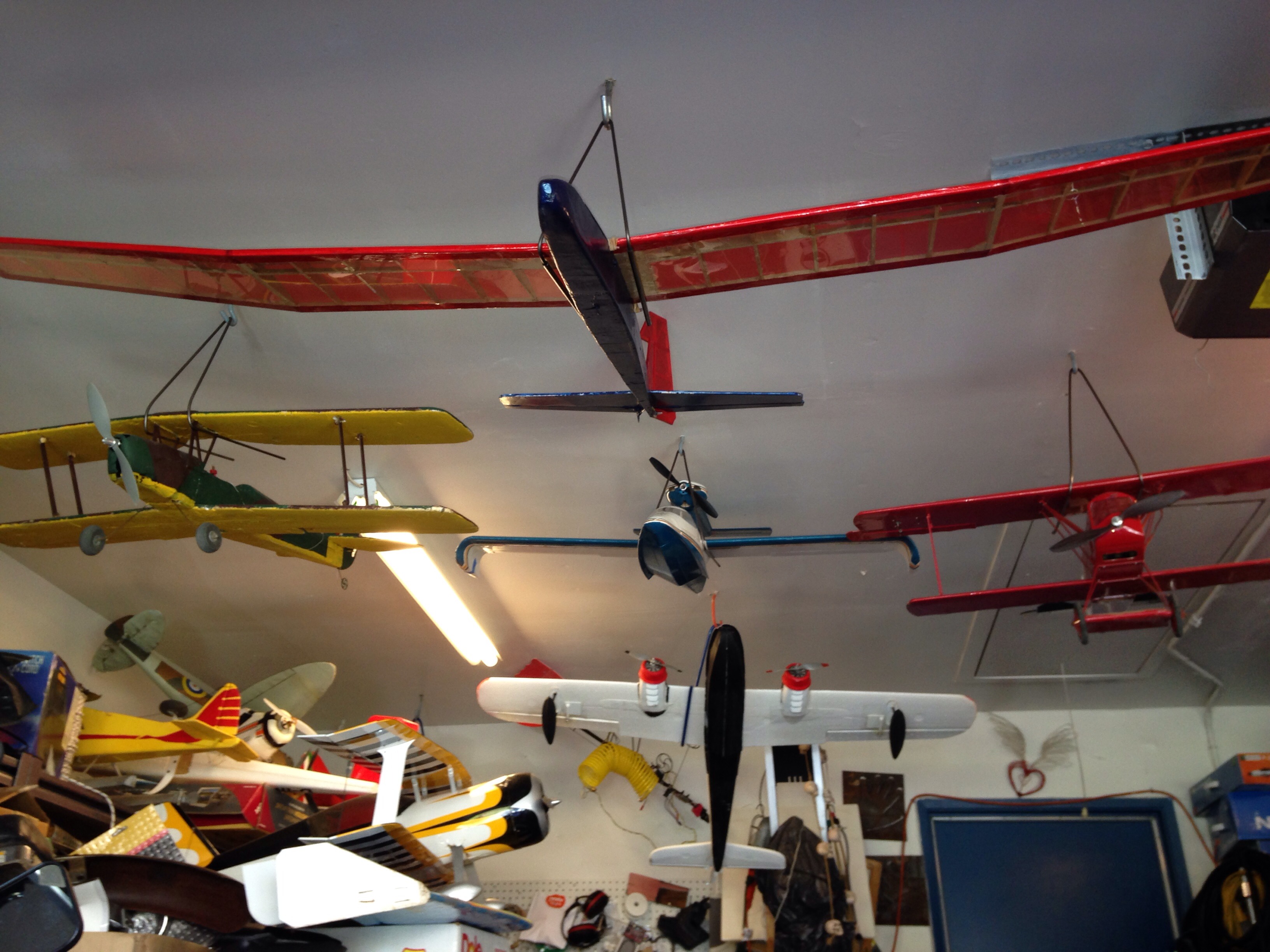 R/C airplane storage hangers to organize your fleet and clean up your garage.