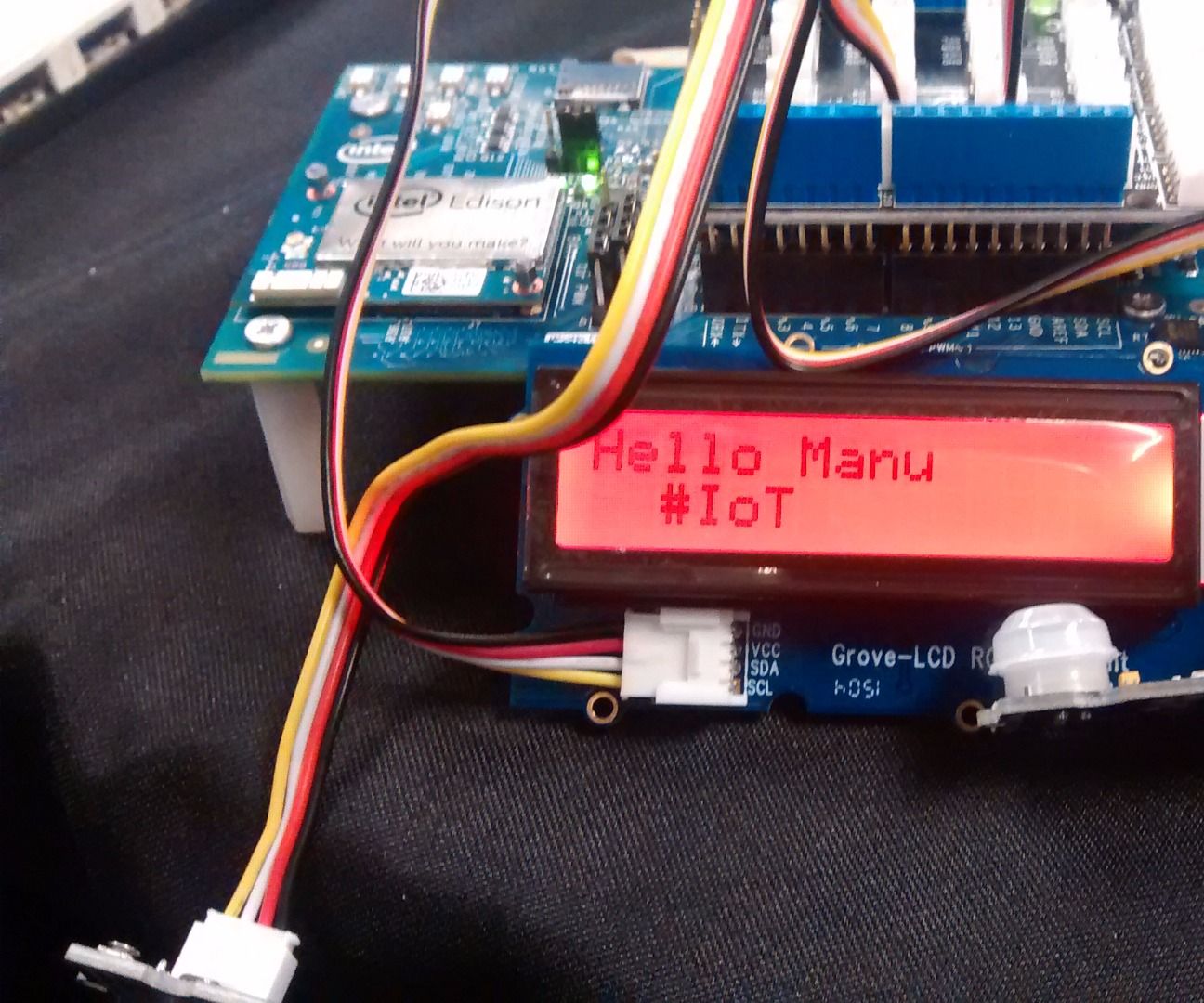 Edison-Smoke-Human-Detect System Using Twilio (Python)