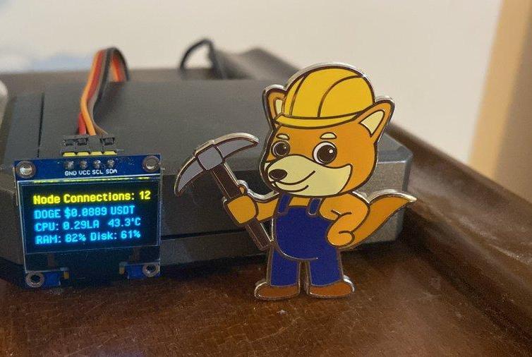 Raspberry Pi4 (RPI4) Dogecoin Node With Doge Stats