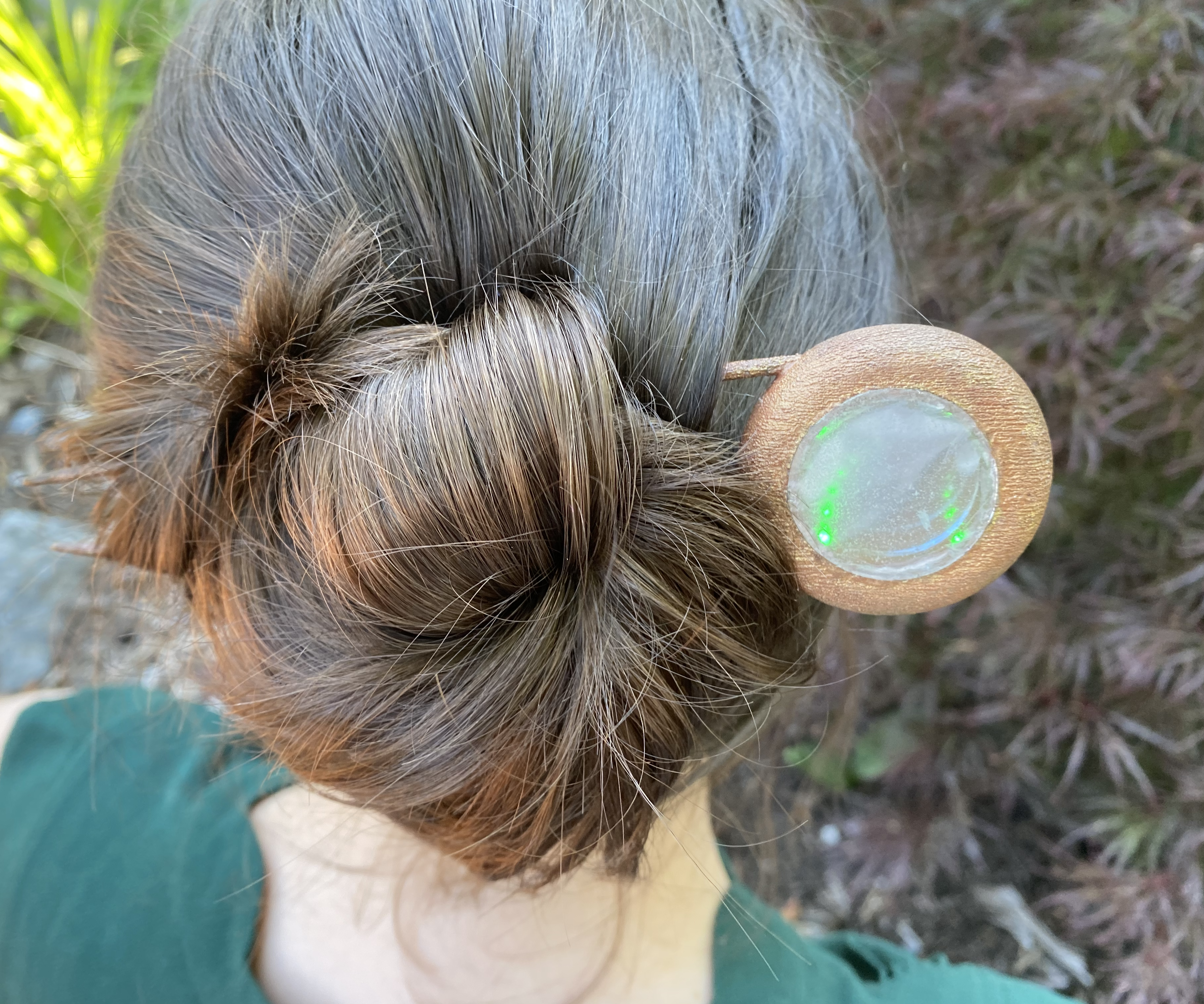 Infinity Mirror Electoplated Hair Stick 