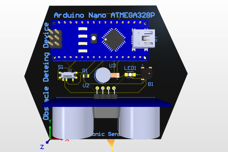 An Arduino Enabled PCB Device for Blind People 