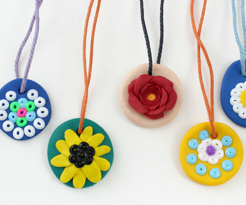 Polymer clay pendants