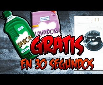 Detergente para lavarropas, gratis y simple