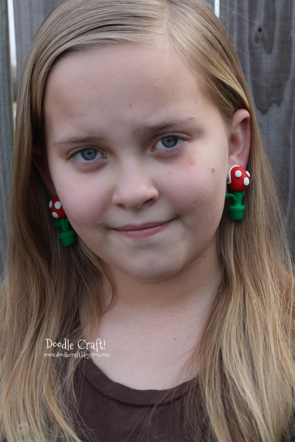 piranha plant mario brothers polymer clay bake oven hard earrings geekery geek video games crafts (34).JPG