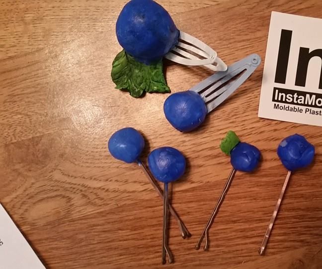 Make Blueberry Hair Barrettes!