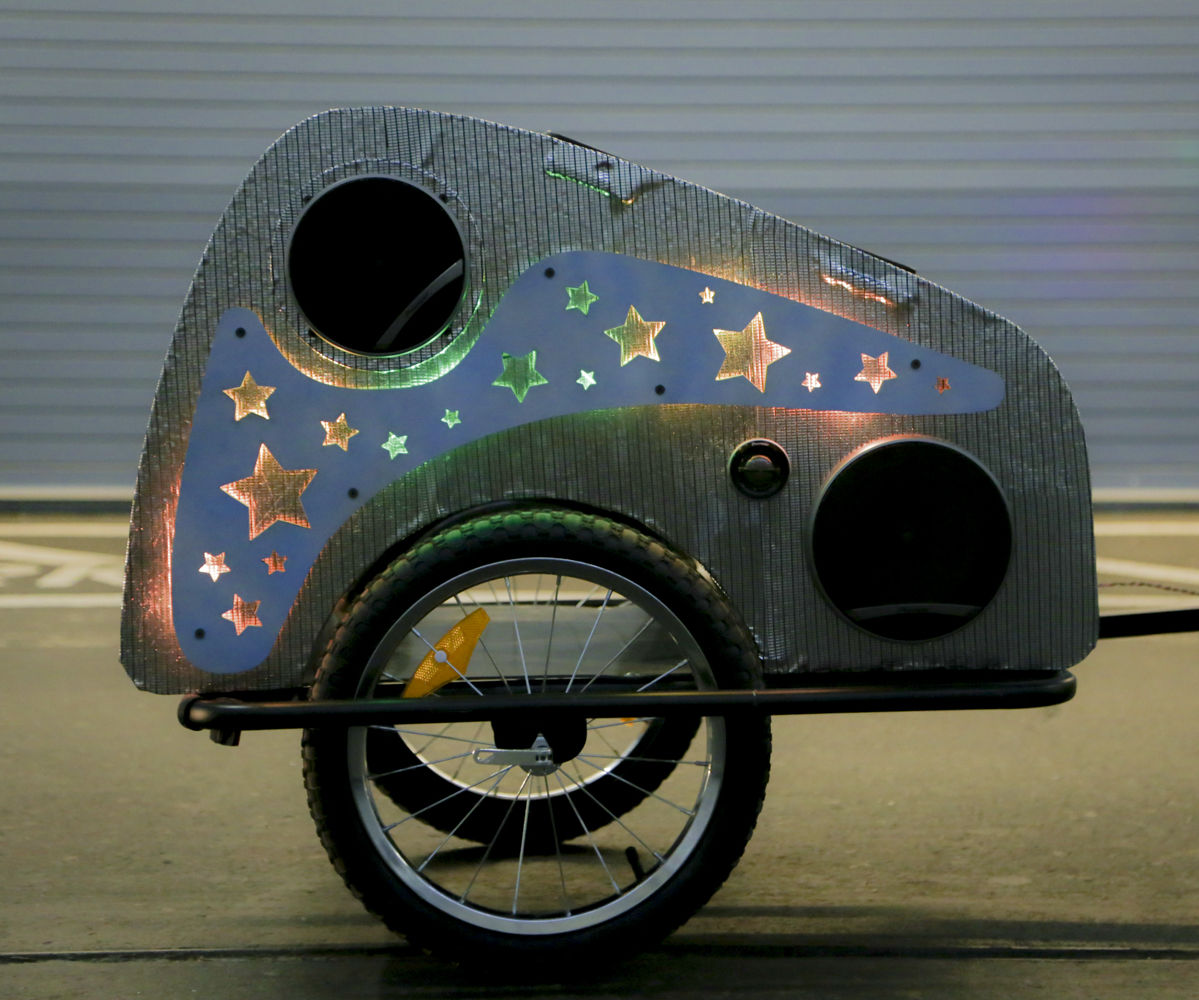 Solar Powered Disco Bike Trailer