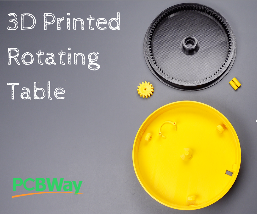 3D Printed Arduino Rotating Table With 28BYJ-48 Stepper