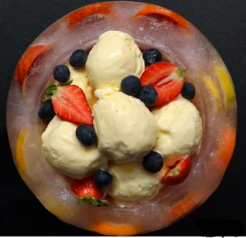 Ice-cream Cup Made With Ice