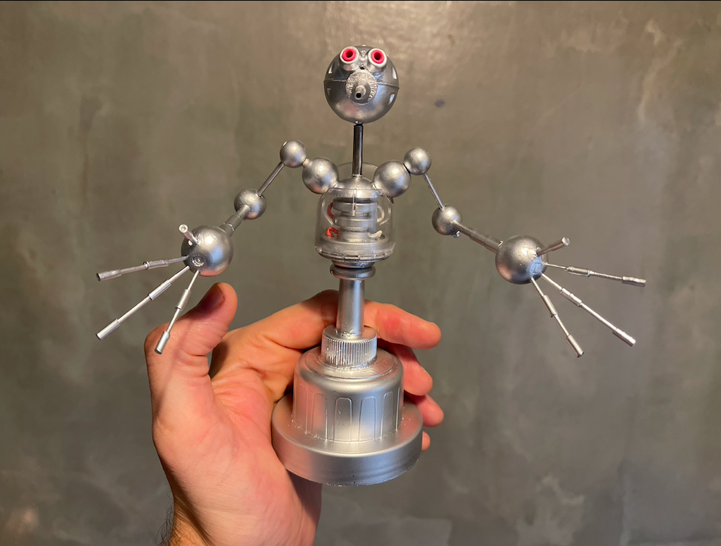 " ZOBOT ADLOL " STOP MOTION ANIMATION ROBOT PUPPET HAND MADE FROM FOUND OBJECTS