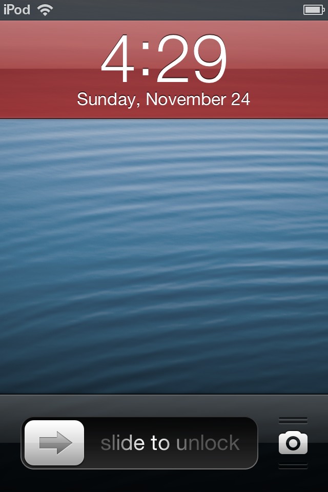 IOS 6 Red Date And Time Bar Glitch