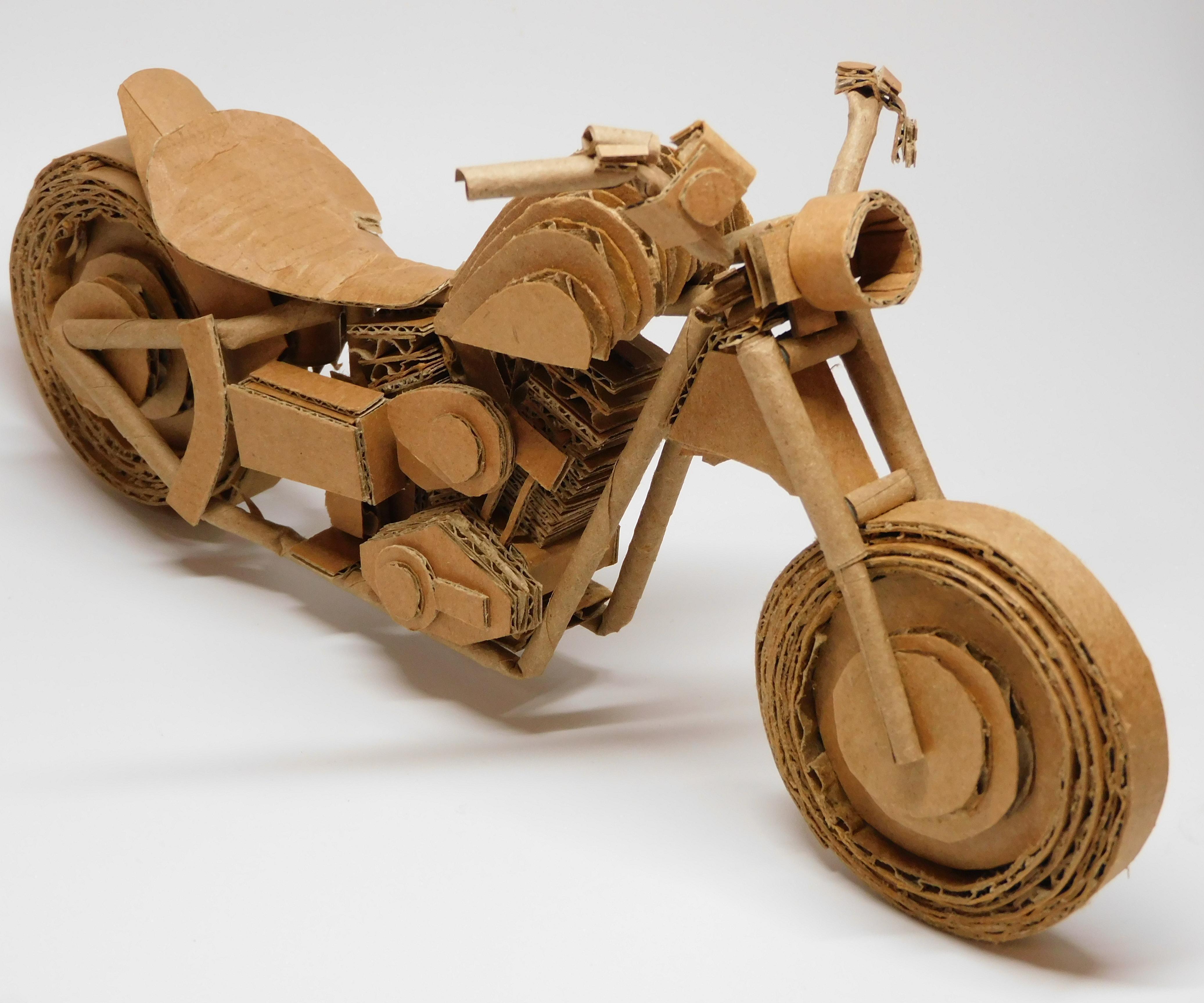 Cardboard Model Harley-Davidson Motorcycle