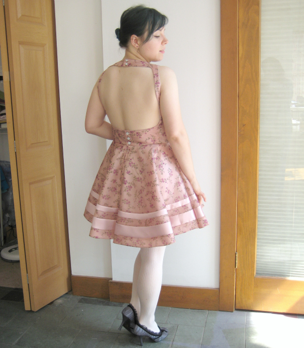 Open Back Flower Dress