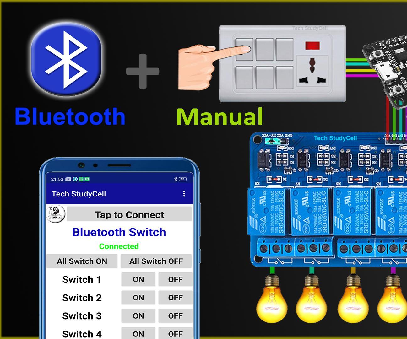 ESP32 Bluetooth Home Automation With Manual Switch