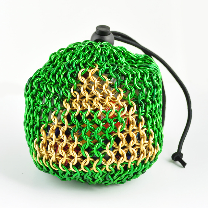 Legend of Zelda Triforce Chainmaille Dice Bag