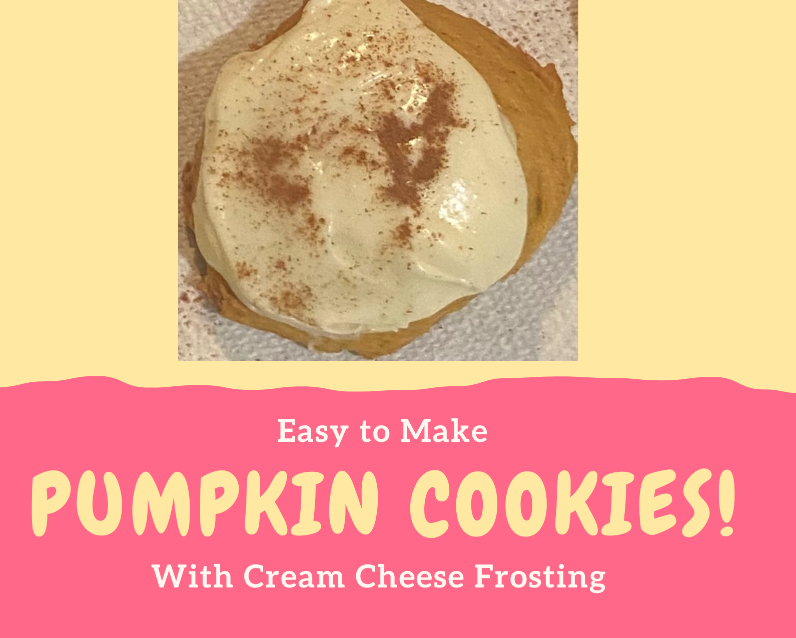 Pumpkin Cookies With Cream Cheese Frosting