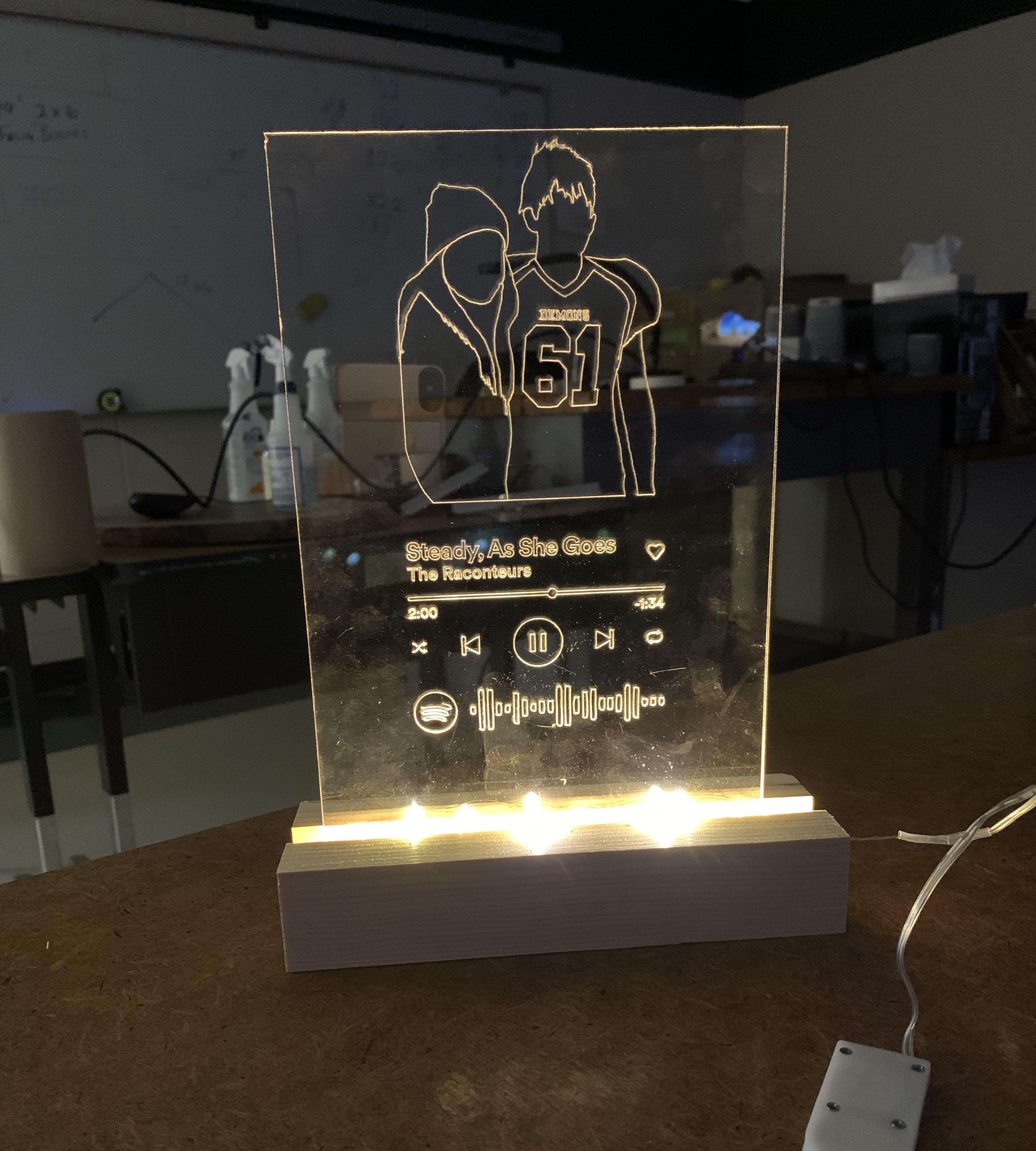 Spotify Glass Art