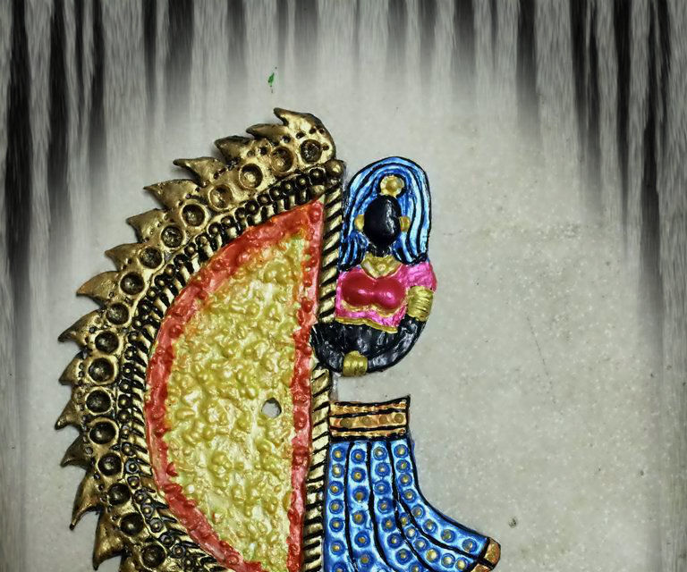 Clay Wall hanging or clock motif