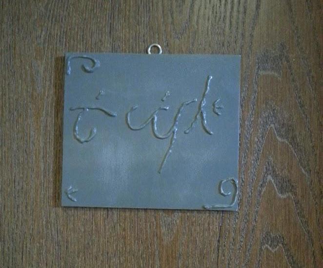 Lord of the Rings Hot Glue Nameplate