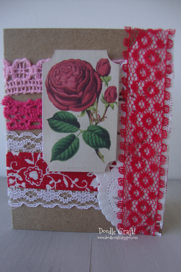 vintage style downton abbey craft Saint Valentine's day St. lace rose kraft paper and homemade handmade envelopes (12).JPG