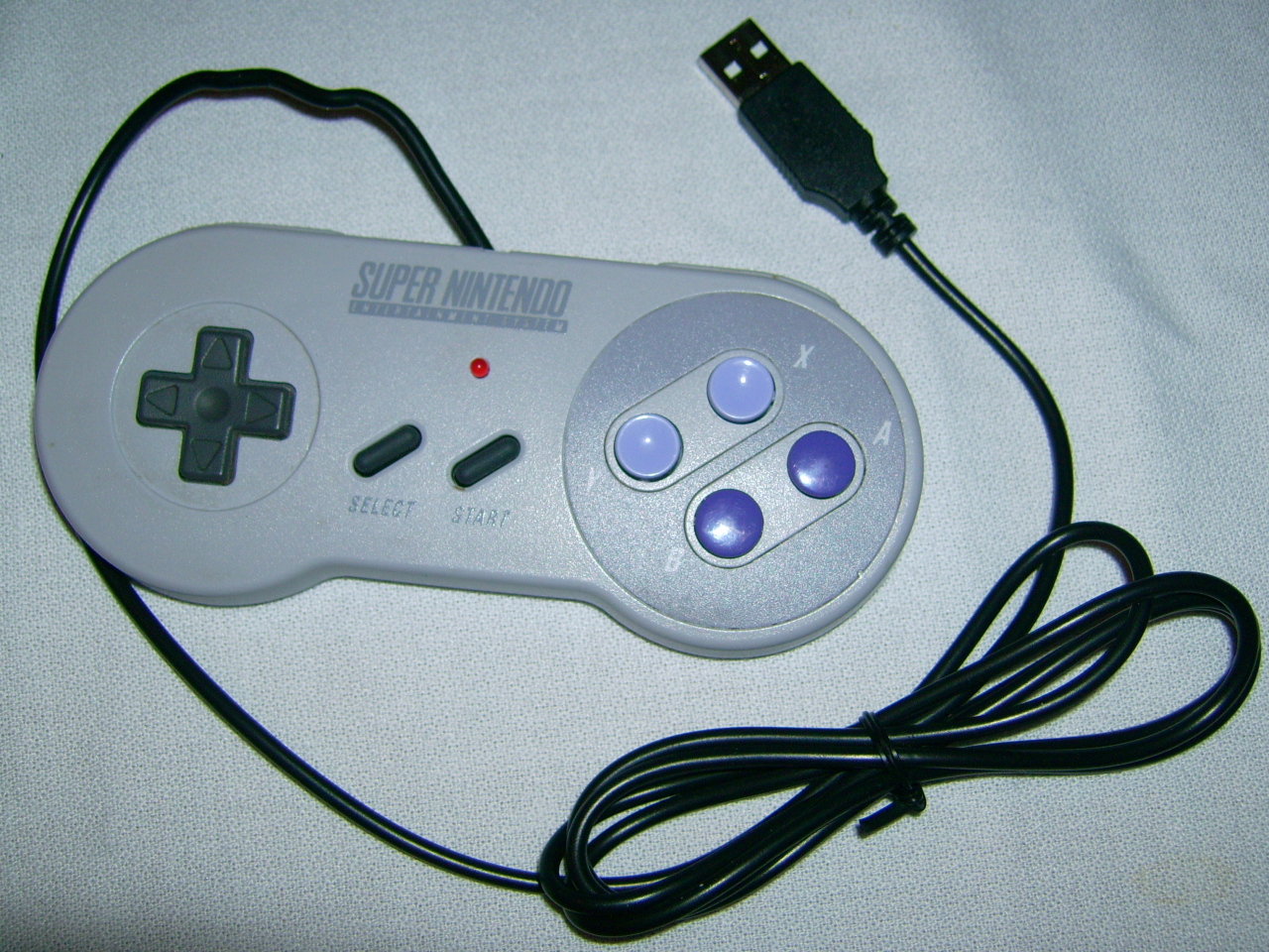 SNES USB controller and flash drive