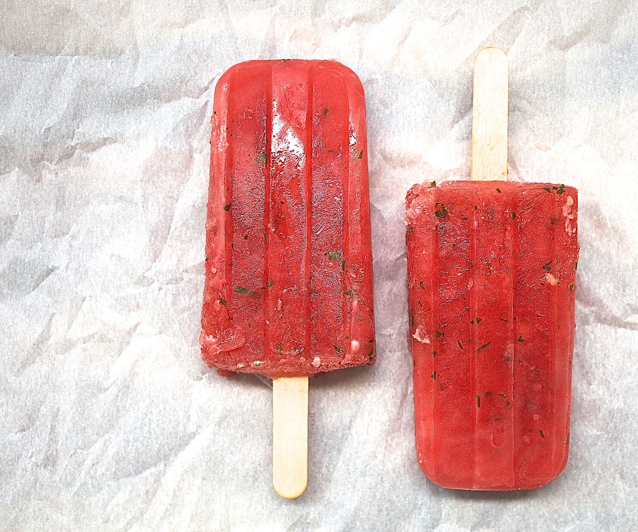 Watermelon and Parsley Popsicles