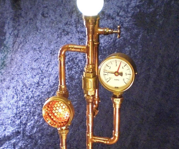 Steampunked Laboratory Lamp