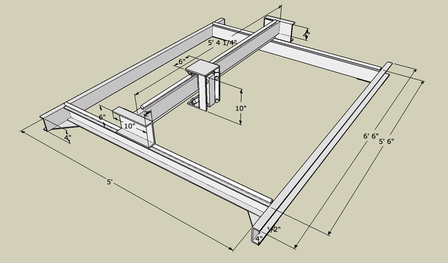 3 Axis CNC Router - 60"x60"x5" - JunkBot